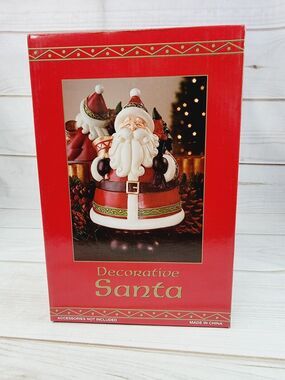 Costco 10" Decorative Santa With Bell and Bag of Toys Christmas NEW